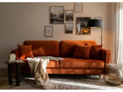 Canapé Convertible - 200 Cm - 3 Places - Velours Hydrophobe - Cuivre - VALICO 11 Canapé Convertible - 200 Cm - 3 Places - Velours Hydrophobe - Cuivre - VALICO -Canapé Soldes Boutique canape 22704939