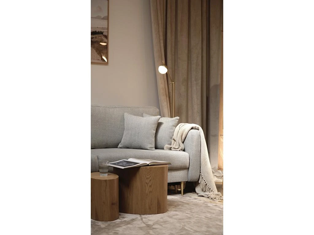 Canapé Convertible - 200 Cm - 3 Places - Gris Clair - VALICO 2 Canapé Convertible - 200 Cm - 3 Places - Gris Clair - VALICO – Image 2