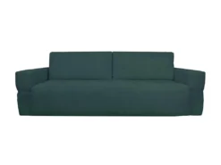 Canapé 3 Places Convertible En Tissu Bouclette Bleu Canard ISSORO -Canapé Soldes Boutique canape 22729779