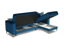 Canapé Miguel, Canapé D'angle Rangement Avec 3 Coussins Inclus, Canapé En Tissu Rembourré Avec Ouverture Clic-clac, Avec Péninsule Réversible, 225x151h84 Cm, Bleu 9 Canapé Miguel, Canapé D'angle Rangement Avec 3 Coussins Inclus, Canapé En Tissu Rembourré Avec Ouverture Clic-clac, Avec Péninsule Réversible, 225x151h84 Cm, Bleu -Canapé Soldes Boutique canape 22766479