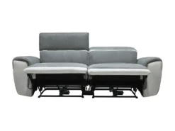 Canapé 3 Places Relax électrique En Tissu Gris Foncé ORIETTO -Canapé Soldes Boutique canape 22805839