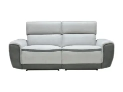 Canapé 3 Places Relax électrique En Tissu Gris Clair ORIETTO -Canapé Soldes Boutique canape 22805879