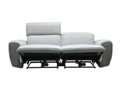 Canapé 3 Places Relax électrique En Tissu Gris Clair ORIETTO -Canapé Soldes Boutique canape 22805881