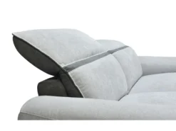 Canapé 3 Places Relax électrique En Tissu Gris Clair ORIETTO -Canapé Soldes Boutique canape 22805899