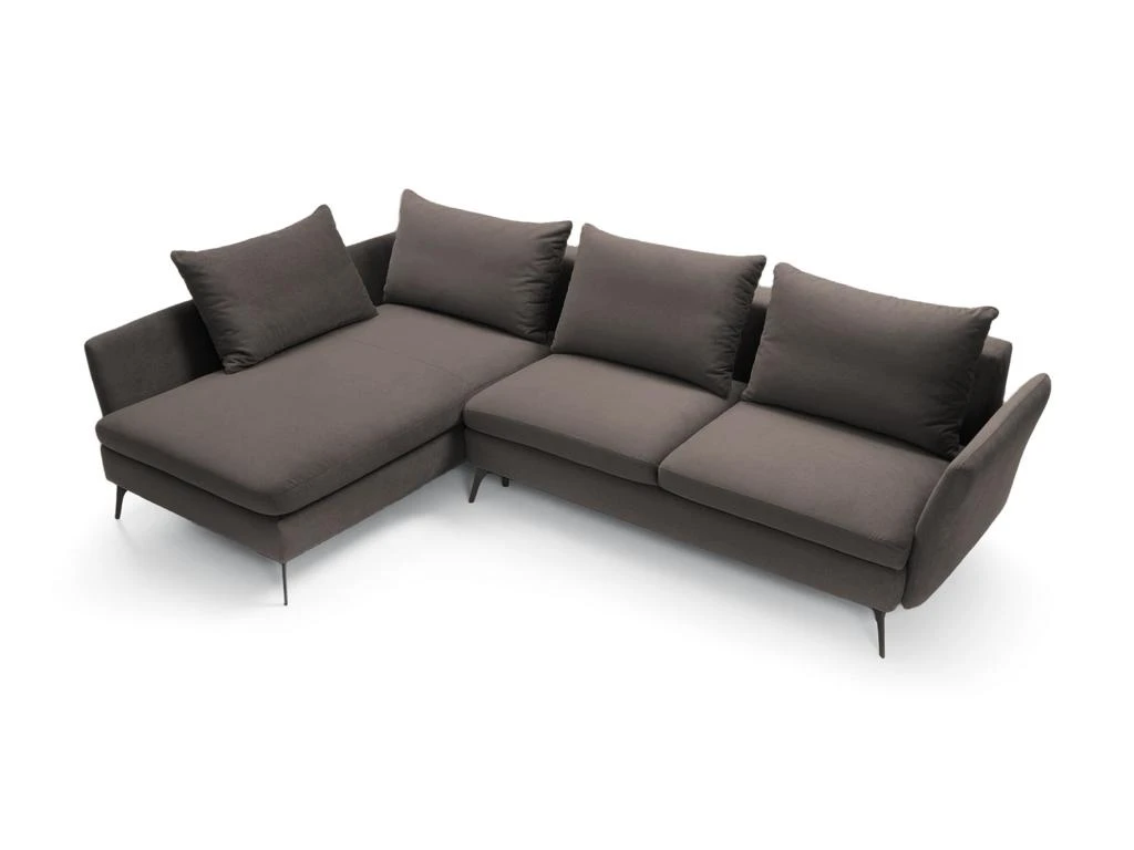 Canapé D'angle - 282 Cm - En L Avec Un Coffre De Rangement - Tissu Hydrophobe - Gris Foncé - Côté Gauche - DEMISBAL 3 Canapé D'angle - 282 Cm - En L Avec Un Coffre De Rangement - Tissu Hydrophobe - Gris Foncé - Côté Gauche - DEMISBAL – Image 3