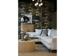 Canapé D'angle - 282 Cm - En L Avec Un Coffre De Rangement - Tissu Hydrophobe - Beige - Côté Gauche - DEMISBAL -Canapé Soldes Boutique canape 22858791