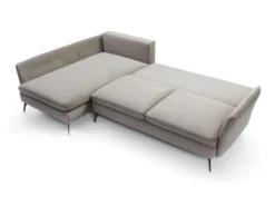 Canapé D'angle - 282 Cm - En L Avec Un Coffre De Rangement - Tissu Hydrophobe - Gris Clair - Côté Gauche - DEMISBAL -Canapé Soldes Boutique canape 22858817