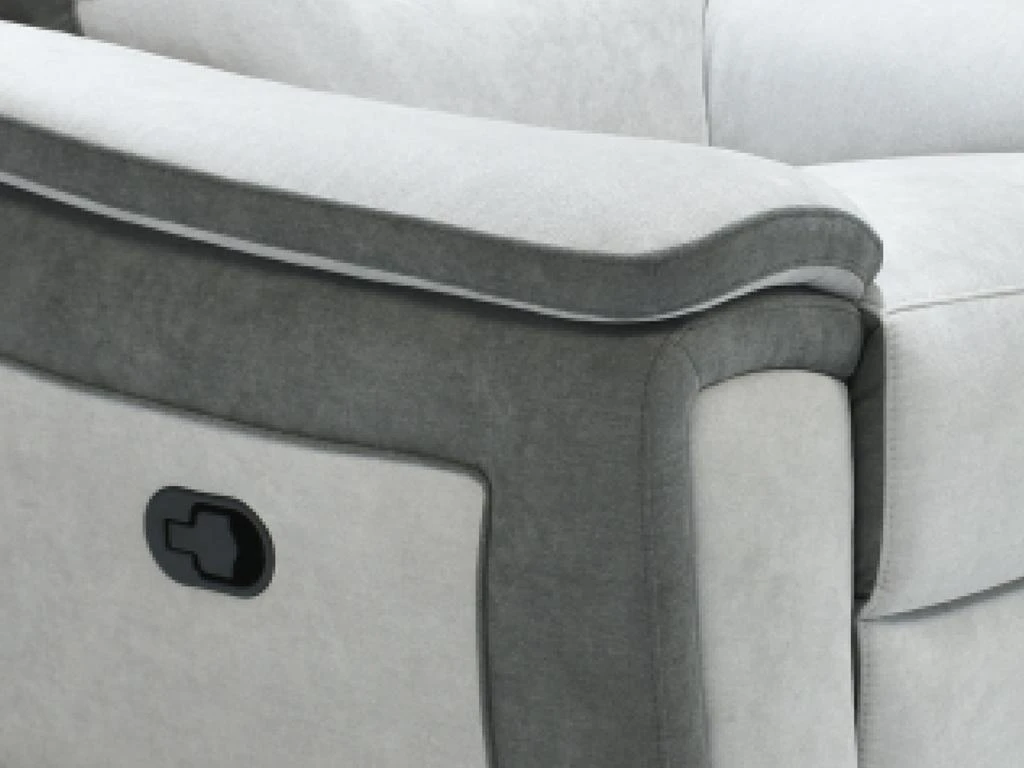 Canapé 3 Places Relax En Microfibre Bicolore Anthracite Et Gris Clair PARUA 7 Canapé 3 Places Relax En Microfibre Bicolore Anthracite Et Gris Clair PARUA – Image 7