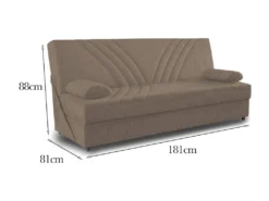Canapé Dmalama, Canapé Conteneur 3 Places Avec 2 Coussins Inclus, Canapé De Salon En Tissu Rembourré Avec Ouverture Clic-clac, 181x81h88 Cm, Beige 9 Canapé Dmalama, Canapé Conteneur 3 Places Avec 2 Coussins Inclus, Canapé De Salon En Tissu Rembourré Avec Ouverture Clic-clac, 181x81h88 Cm, Beige -Canapé Soldes Boutique canape 22871573