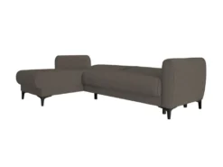 Canapé Dabazo, Canapé D'angle Avec Péninsule Réversible, Canapé Conteneur Moderne Avec Chaise Longue Et 3 Coussins, 230x153h85 Cm, Marron -Canapé Soldes Boutique canape 22872301