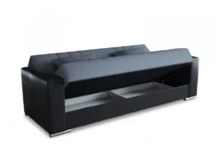 Canapé Dmede, Canapé Conteneur 3 Places En éco-cuir Et Tissu, Canapé De Salon Avec Ouverture Clic-clac Et 2 Coussins Inclus, 230x96h101 Cm, Noir Et Gris 5 Canapé Dmede, Canapé Conteneur 3 Places En éco-cuir Et Tissu, Canapé De Salon Avec Ouverture Clic-clac Et 2 Coussins Inclus, 230x96h101 Cm, Noir Et Gris -Canapé Soldes Boutique canape 22872389