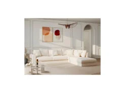 Canapé D'angle Droit En Tissu Beige JULINA 17 Canapé D'angle Droit En Tissu Beige JULINA -Canapé Soldes Boutique canape 22969045