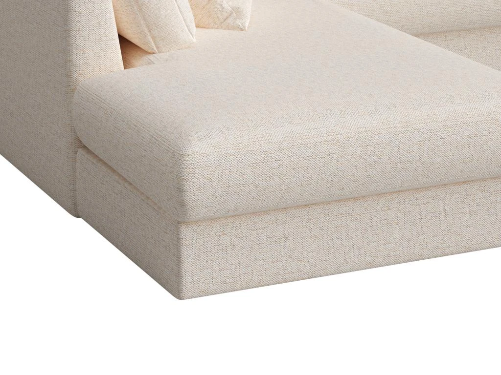 Canapé D'angle Droit En Tissu Beige JULINA 6 Canapé D'angle Droit En Tissu Beige JULINA – Image 6