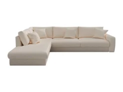 Canapé D'angle Gauche En Tissu Beige JULINA -Canapé Soldes Boutique canape 22969057