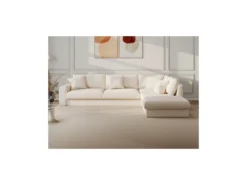 Canapé D'angle Droit En Tissu Beige JULINA 16 Canapé D'angle Droit En Tissu Beige JULINA -Canapé Soldes Boutique canape 22969073