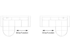 Canapé D'angle Réversible En Simili TALITA - Gris Et Bande Gris Clair -Canapé Soldes Boutique canape 229809