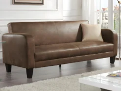 Canapé Club 3 Places Convertible INICIO En Microfibre Aspect Cuir Vieilli -Canapé Soldes Boutique canape 230119