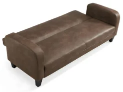 Canapé Club 3 Places Convertible INICIO En Microfibre Aspect Cuir Vieilli -Canapé Soldes Boutique canape 230125