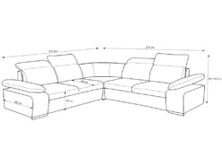 Canapé D'angle Convertible Avec Rangement En Tissu Et Simili RABELAIS - Bicolore Anthracite Et Noir -Canapé Soldes Boutique canape 231243