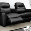 Canapé 3 Places Relax EVASION En Cuir - Noir