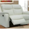 Canapé 2 Places Relax EVASION En Cuir - Blanc Ivoire