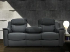 Canapé 3 Places Relax EVASION En Cuir - Gris