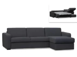 Canapé D'angle Convertible Express Et Réversible FLAVIEN En Tissu - Anthracite -Canapé Soldes Boutique canape 240941