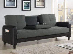 Canapé 3 Places Convertible En Microfibre Et Simili DAILLY - Bicolore Anthracite Et Noir 10 Canapé 3 Places Convertible En Microfibre Et Simili DAILLY - Bicolore Anthracite Et Noir -Canapé Soldes Boutique canape 248805