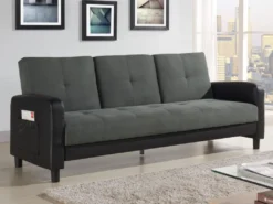 Canapé 3 Places Convertible En Microfibre Et Simili DAILLY - Bicolore Anthracite Et Noir 11 Canapé 3 Places Convertible En Microfibre Et Simili DAILLY - Bicolore Anthracite Et Noir -Canapé Soldes Boutique canape 248807