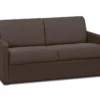 Canapé 2 Places Convertible Express En Tissu CALIFE - Marron - Couchage 120 Cm - Matelas 14 Cm