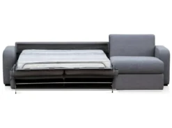 Canapé D'angle Convertible Express Et Réversible FLAVIEN En Tissu - Gris Clair -Canapé Soldes Boutique canape 250355