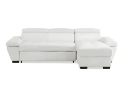 Canapé D'angle Convertible En Cuir JONOVA - Blanc - Angle Droit 16 Canapé D'angle Convertible En Cuir JONOVA - Blanc - Angle Droit -Canapé Soldes Boutique canape 258075