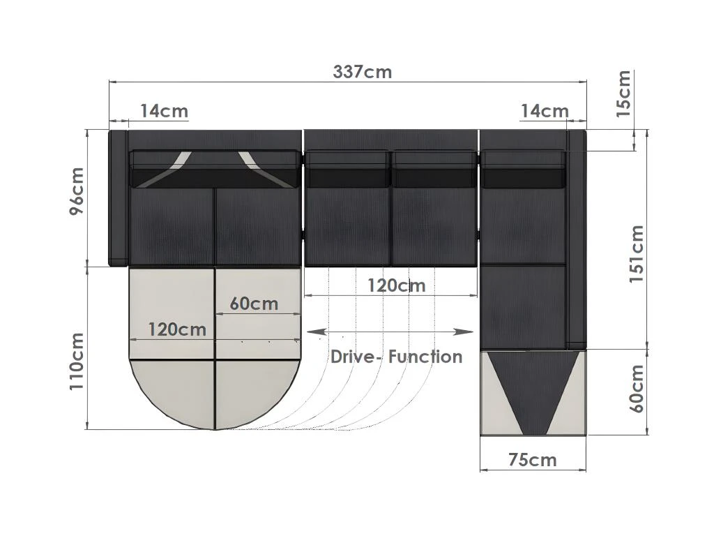 Canapé D'angle Droit En Simili MINTIKA - Noir Et Bandes Blanches 5 Canapé D'angle Droit En Simili MINTIKA - Noir Et Bandes Blanches – Image 5