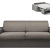 Canapé 4 Places Convertible Express En Tissu CALITO - Anthracite - Couchage Lattes Larges 160 Cm - Matelas 14 Cm