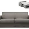 Canapé 4 Places Convertible Express En Tissu CALITO - Anthracite - Couchage Lattes Larges 160 Cm - Matelas 18 Cm