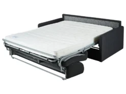 Canapé 2 Places Convertible Express En Tissu CALIFE - Gris - Couchage 120 Cm - Matelas 18 Cm -Canapé Soldes Boutique canape 273291 1