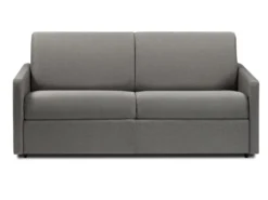 Canapé 3 Places Convertible Express En Tissu CALIFE - Gris Clair - Couchage 140 Cm - Matelas 18 Cm
