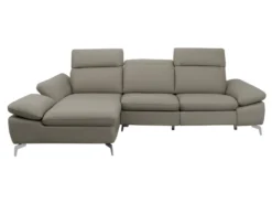 Canapé D'angle Relax électrique En Cuir De Buffle MARSALA - Taupe - Angle Gauche -Canapé Soldes Boutique canape 283607