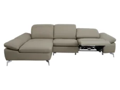 Canapé D'angle Relax électrique En Cuir De Buffle MARSALA - Taupe - Angle Gauche -Canapé Soldes Boutique canape 283613