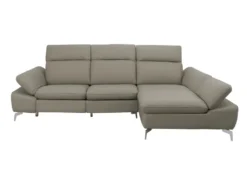 Canapé D'angle Relax électrique En Cuir De Buffle MARSALA - Taupe - Angle Droit -Canapé Soldes Boutique canape 283625