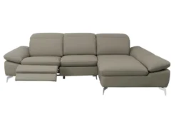 Canapé D'angle Relax électrique En Cuir De Buffle MARSALA - Taupe - Angle Droit -Canapé Soldes Boutique canape 283629