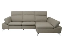 Canapé D'angle Relax électrique En Cuir De Buffle MARSALA - Taupe - Angle Droit -Canapé Soldes Boutique canape 283631