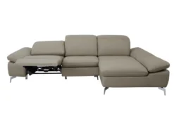 Canapé D'angle Relax électrique En Cuir De Buffle MARSALA - Taupe - Angle Droit -Canapé Soldes Boutique canape 283633