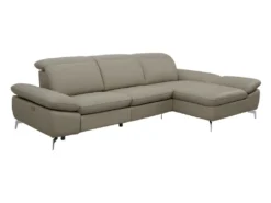 Canapé D'angle Relax électrique En Cuir De Buffle MARSALA - Taupe - Angle Droit -Canapé Soldes Boutique canape 283635