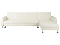 Canapé D'angle Convertible Et Réversible En Simili WILLIS - Blanc -Canapé Soldes Boutique canape 284815