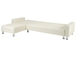 Canapé D'angle Convertible Et Réversible En Simili WILLIS - Blanc -Canapé Soldes Boutique canape 284827