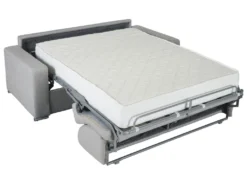 Canapé 2 Places Convertible Express En Simili CALITO - Noir - Couchage Lattes Larges 120 Cm - Matelas 16 Cm Avec Mousse à Mémoire De Forme DUNLOPILLO -Canapé Soldes Boutique canape 284917 6