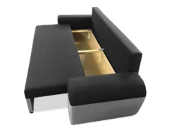 Canapé 3 Places Convertible GABY En Tissu - Bicolore Noir Et Gris Clair 17 Canapé 3 Places Convertible GABY En Tissu - Bicolore Noir Et Gris Clair -Canapé Soldes Boutique canape 295749