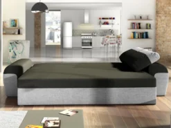 Canapé 3 Places Convertible GABY En Tissu - Bicolore Noir Et Gris Clair 14 Canapé 3 Places Convertible GABY En Tissu - Bicolore Noir Et Gris Clair -Canapé Soldes Boutique canape 295757