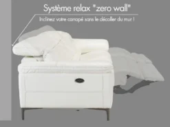 Canapé D'angle Relax électrique En Cuir OLBIA - Noir - Angle Gauche -Canapé Soldes Boutique canape 296965 1